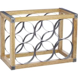 KitchenCraft Vintage-Style 6-Bottle Metal / Wooden Wine Rack - Wine Storage KitchenCraft Vintage-Style 6-Bottle Metal / Wooden Wine Rack - Wine Storage