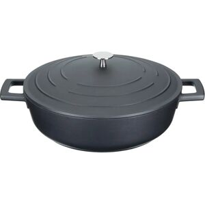 MasterClass Cast Aluminium Shallow 4L Casserole Dish - Black MasterClass Cast Aluminium Shallow 4L Casserole Dish - Black