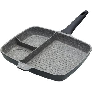 MasterClass Grey Cast Aluminium 3-Section Grill Pan - Induction Suitable MasterClass Grey Cast Aluminium 3-Section Grill Pan - Induction Suitable
