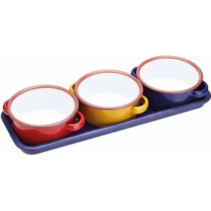 Kitchen Craft World of Flavours Enamel Steel Dip Bowls Serving Set - Dip Bowls Kitchen Craft World of Flavours Enamel Steel Dip Bowls Serving Set - Dip Bowls