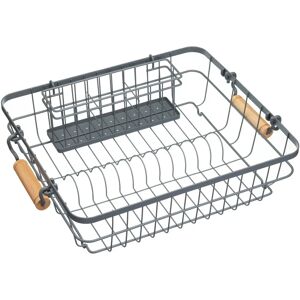 Living Nostalgia Wire Dish & Cutlery Drainer - Vintage Iron, Grey, 47x36cm Living Nostalgia Wire Dish & Cutlery Drainer - Vintage Iron, Grey, 47x36cm