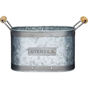 KitchenCraft Industrial Galvanised Steel Utensil Caddy - Unisex KitchenCraft Industrial Galvanised Steel Utensil Caddy - Unisex