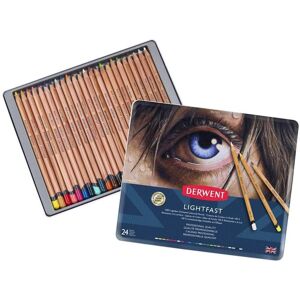 Derwent Lightfast Colored Pencils - 24 Tin Set of 24 4mm Wide Core - Pen/Pencil Set Derwent Lightfast Colored Pencils - 24 Tin Set of 24 4mm Wide Core - Pen/Pencil Set