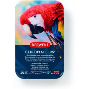 Derwent Chromaflow Pencils Set of 36 - Vibrant Colors & Free Blender Pens Derwent Chromaflow Pencils Set of 36 - Vibrant Colors & Free Blender Pens