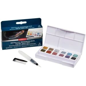 Derwent Metallic Watercolor Set - 12 Half Pans - Art Supplies Derwent Metallic Watercolor Set - 12 Half Pans - Art Supplies