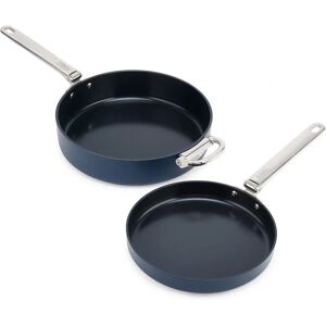 Joseph Joseph Space Pan Set - Frying Pans - 24cm & 28cm - Space Joseph Joseph Space Pan Set - Frying Pans - 24cm & 28cm - Space