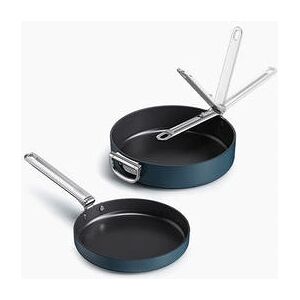 Joseph Joseph Space Pan Set - Frying Pans - 24cm & 28cm - Space Joseph Joseph Space Pan Set - Frying Pans - 24cm & 28cm - Space