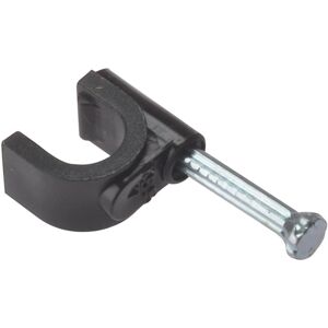 Forgefix Model FORRCC67B Black Coax Cable Clip - 6-7mm, Box 100 Forgefix Model FORRCC67B Black Coax Cable Clip - 6-7mm, Box 100