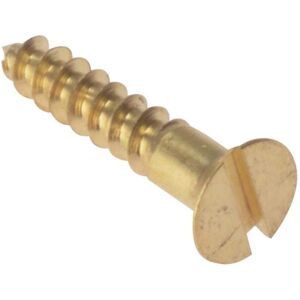 ForgeFix Brass Slotted Wood Screw 3/4in x 4 - Wood Screw, Brass, Countersunk Heads ForgeFix Brass Slotted Wood Screw 3/4in x 4 - Wood Screw, Brass, Countersunk Heads