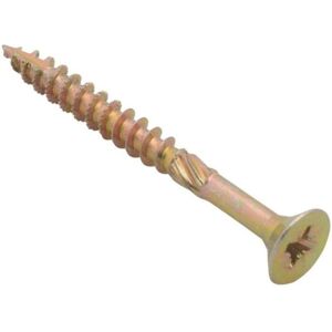 ForgeFix Spectre Yellow Zinc PZ Wood Screw 4.5x50mm - Screw ForgeFix Spectre Yellow Zinc PZ Wood Screw 4.5x50mm - Screw