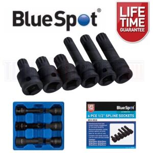 BlueSpot M14-M18 Impact Spline Socket Set - 6 Piece BlueSpot M14-M18 Impact Spline Socket Set - 6 Piece