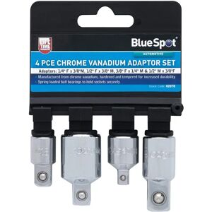 Ensemble d'adaptateurs BlueSpot Tools B/S02078 - Chrome Vanadium 4 pièces - Publicité Ensemble d'adaptateurs BlueSpot Tools B/S02078 - Chrome Vanadium 4 pièces - Publicité
