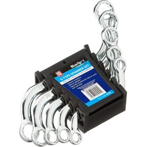 BlueSpot 10-19mm Chrome Vanadium S Type Spanners - 5 Piece Set BlueSpot 10-19mm Chrome Vanadium S Type Spanners - 5 Piece Set
