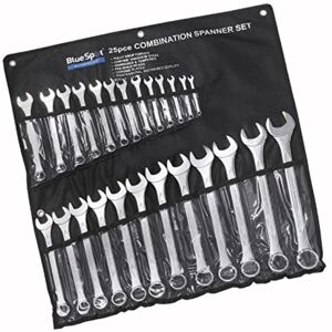 BlueSpot Tools B/S04131 25-Piece Chrome Van Spanner Set - Silver BlueSpot Tools B/S04131 25-Piece Chrome Van Spanner Set - Silver