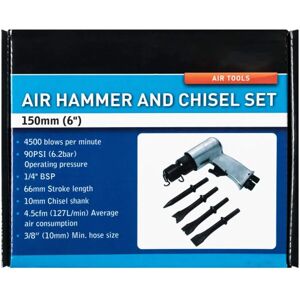 BlueSpot 150mm Lucht Hamers en Beitel Set BlueSpot 150mm Lucht Hamers en Beitel Set