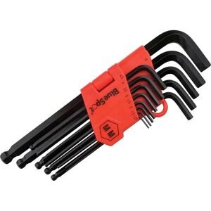 BlueSpot Tools Lange Arm Zeskantsleutel Set - 13 Maten 1,27-10mm BlueSpot Tools Lange Arm Zeskantsleutel Set - 13 Maten 1,27-10mm