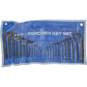 BlueSpot Tools 15307 Hexagon Key Set - 25 Pcs - Metric & Imperial BlueSpot Tools 15307 Hexagon Key Set - 25 Pcs - Metric & Imperial