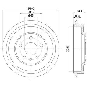 Mintex VW Rear Brake Drum Mbd366 - 230mm Diameter Mintex VW Rear Brake Drum Mbd366 - 230mm Diameter