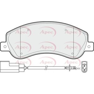 Apec Front Brake Pads Set - Ford Transit 2006-2014 - OE Quality Apec Front Brake Pads Set - Ford Transit 2006-2014 - OE Quality