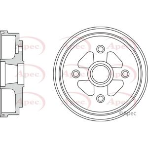 Apec Drm9987 Rear Brake Drum - Brake Type Apec Drm9987 Rear Brake Drum - Brake Type