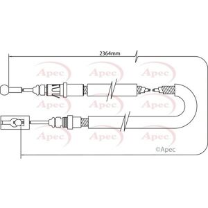 Apec Peugeot 807 Fiat Ulysse Citroen C8 Handbrake Cable - 4745t6 Apec Peugeot 807 Fiat Ulysse Citroen C8 Handbrake Cable - 4745t6