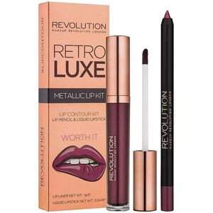 Zestaw do ust Retro Luxe Metaliczne - Makeup Revolution Zestaw do ust Retro Luxe Metaliczne - Makeup Revolution