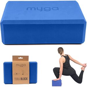 Myga Yoga Block - High Density Non-Slip Foam Brick for Yoga, Pilates and Fitness - Royal Blue Myga Yoga Block - High Density Non-Slip Foam Brick for Yoga, Pilates and Fitness - Royal Blue