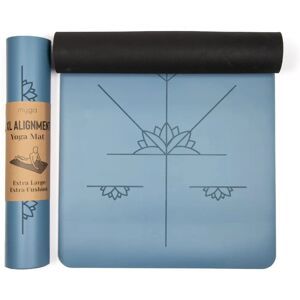 Myga Blue Alignment Yoga Mat - Extra Large for Yoga, Pilates & Fitness Myga Blue Alignment Yoga Mat - Extra Large for Yoga, Pilates & Fitness
