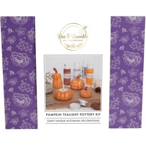 Bee and Bumble Pumpkin Tealight Pottery Kit - Tealight Candle Kit for Autumn Decorations Bee and Bumble Pumpkin Tealight Pottery Kit - Tealight Candle Kit for Autumn Decorations