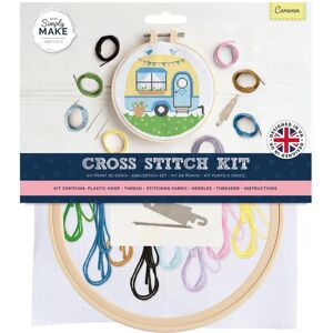 Simply Make Caravan Cross Stitch Kit - Easy, Cute, Relaxing Craft Simply Make Caravan Cross Stitch Kit - Easy, Cute, Relaxing Craft