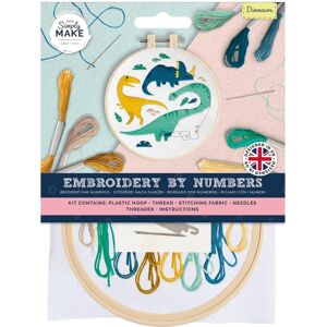Simply Make Dinosaur Borduurpakket - Stapsgewijze instructies, Alles inbegrepen, Voor alle vaardigheidsniveaus Simply Make Dinosaur Borduurpakket - Stapsgewijze instructies, Alles inbegrepen, Voor alle vaardigheidsniveaus