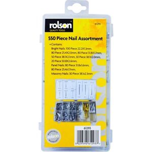 Assortiment de Clous Rolson 61293 - 550 Pièces - Publicité Assortiment de Clous Rolson 61293 - 550 Pièces - Publicité
