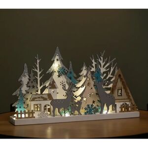 Snow Time - Reindeer Scene Silhouette - 18cm - LED 10 - Decor Snow Time - Reindeer Scene Silhouette - 18cm - LED 10 - Decor