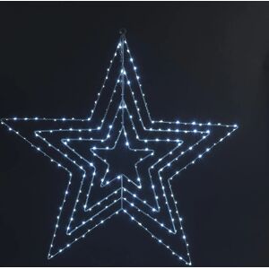 SnowTime 80cm Ice White LED Star Silhouette Christmas Decoration - 8 Function Lights SnowTime 80cm Ice White LED Star Silhouette Christmas Decoration - 8 Function Lights