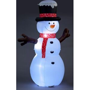 Snow Time Outdoor Christmas Decoration Snowman - 8ft Inflatable with 12 LED Lights Snow Time Outdoor Christmas Decoration Snowman - 8ft Inflatable with 12 LED Lights
