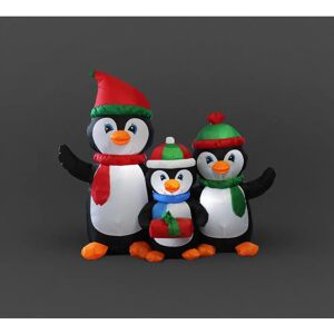 SnowTime Christmas Decoration Inflatable Penguin Family 5ft 12 LED Lights SnowTime Christmas Decoration Inflatable Penguin Family 5ft 12 LED Lights