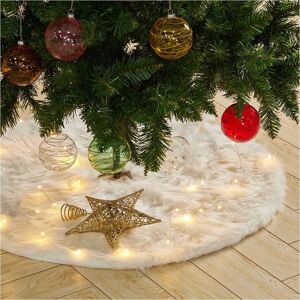 Snowtime 90cm LED White Fur Fabric Christmas Tree Skirt - Christmas Tree Skirt Snowtime 90cm LED White Fur Fabric Christmas Tree Skirt - Christmas Tree Skirt