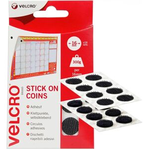 Velcro - Velcro Coins 16mm - Black - Velcro Velcro - Velcro Coins 16mm - Black - Velcro