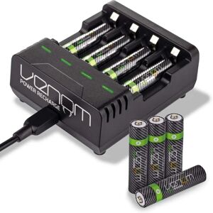 Venom Rechargeable Battery Charging Dock - AAA 800mAh - Unisex Venom Rechargeable Battery Charging Dock - AAA 800mAh - Unisex