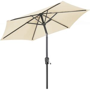 Christow 2.7m Cream Tilting Parasol - Outdoor UV Sun Shade Christow 2.7m Cream Tilting Parasol - Outdoor UV Sun Shade