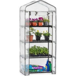 Christow 4 Tier Mini Greenhouse - PE - Clear - Garden Grow House Christow 4 Tier Mini Greenhouse - PE - Clear - Garden Grow House