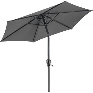 Christow 2.4m Tilting Parasol - Grey - Parasol Christow 2.4m Tilting Parasol - Grey - Parasol