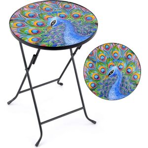 Christow Round Glass Bistro Table Foldable Garden - Garden Table Christow Round Glass Bistro Table Foldable Garden - Garden Table