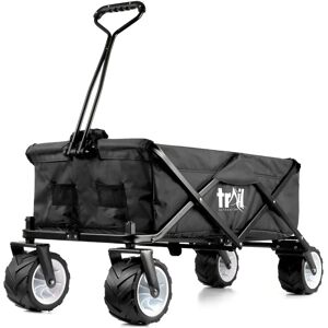 Leisure Black Collapsible Camping Trolley - Portable, All-Terrain Wheels Leisure Black Collapsible Camping Trolley - Portable, All-Terrain Wheels