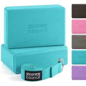 Ensemble de blocs de yoga Teal Core Balance - Support pour yoga et Pilates - Publicité Ensemble de blocs de yoga Teal Core Balance - Support pour yoga et Pilates - Publicité