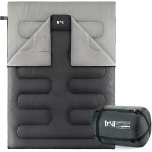 Leisure Leisure Double Sleeping Bag - Charcoal 2 Season Queen Size Leisure Leisure Double Sleeping Bag - Charcoal 2 Season Queen Size