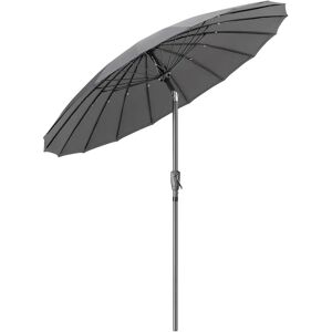 Christow Grey 2m UV Parasol with Tilt - Garden Shade Christow Grey 2m UV Parasol with Tilt - Garden Shade