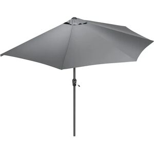 Christow 2.7m Half Parasol - Grey UV Protection Christow 2.7m Half Parasol - Grey UV Protection