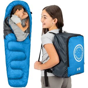 Trail Kids Mummy Sleeping Bag - Blue - 3 Season Trail Kids Mummy Sleeping Bag - Blue - 3 Season