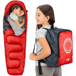 Trail Kids Mummy Sleeping Bag - Red - 3 Season Trail Kids Mummy Sleeping Bag - Red - 3 Season